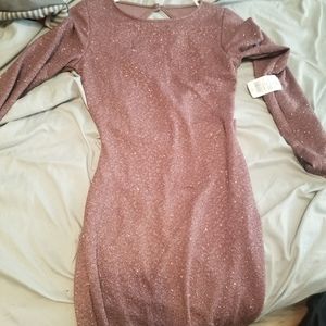 Open back glitter dress